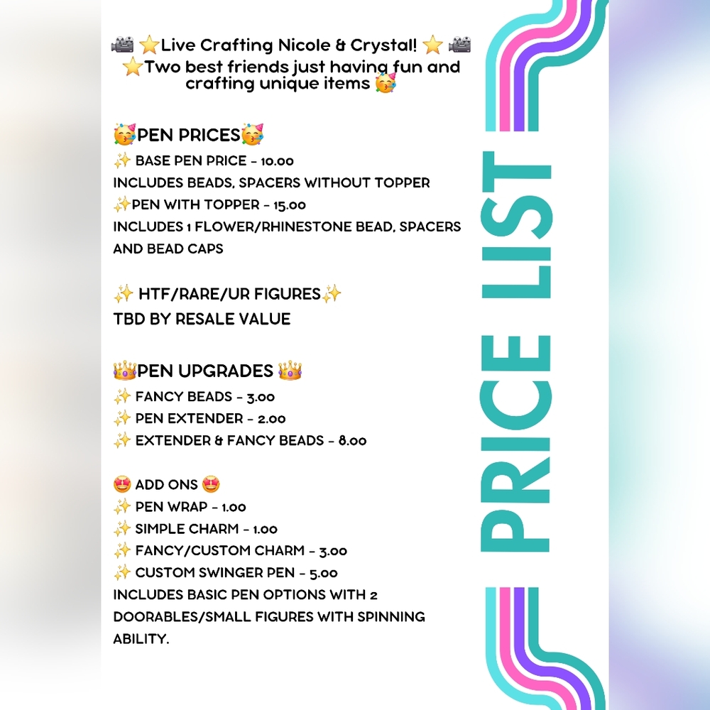 Crafting Pen Set with Beads and Spacers